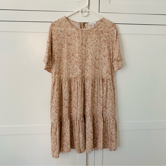 Calista rayon floral dress